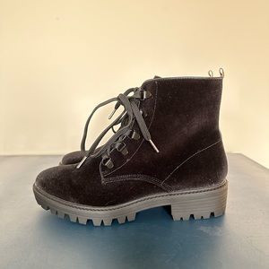 Kendall + Kylie black combat boots